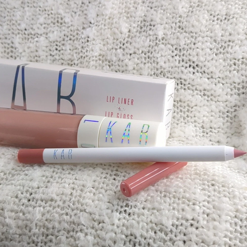KAB Cosmetics Lip Duo in Tangled, Gloss(6g/0.2fl oz), Liner(1.2g/0.04oz